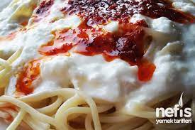 SPAGHETTI SOSLU YOĞURTLU